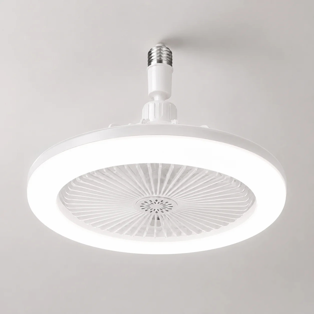 E27 3 in 1  Ceiling Fan Light with Remote Control Rotatable LED Lamp Converter Base for Bedroom Living Room Kitchen Home Decor