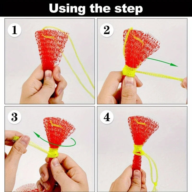 100 Pieces of  Heavy-Duty Plastic Garden Netting Suitable for Watermelon Vertical Planting and Hammock with Straps