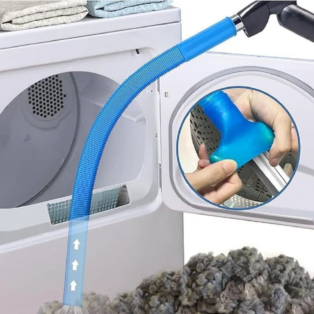 HOMEFISH Dryer Vent Vacuum Cleaner Kit - Flexible Hose for Ventilation Cleaning Dust Remover for Home Appliance