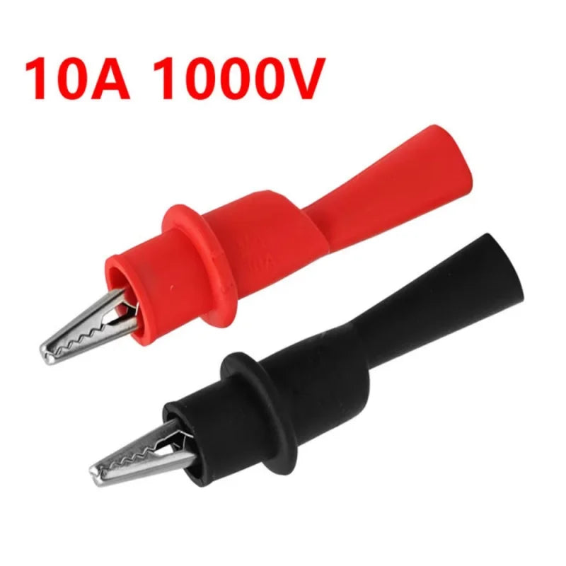 Multimeter Tester Accessories 2 Red and Black Wire Clips Ac/Dc Rated 10A 1000V Suitable for Multimeter Tools