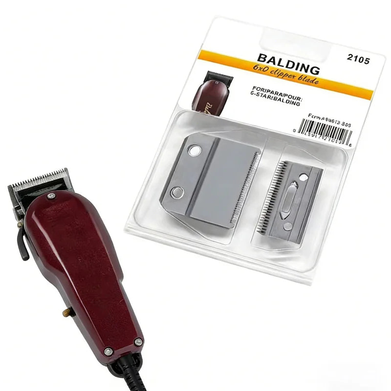 #2105，Professional 6X0 Precision Blade Compatible with Wahl Professional 5 Star Series Balding 8110 Hair Clipper，Silver