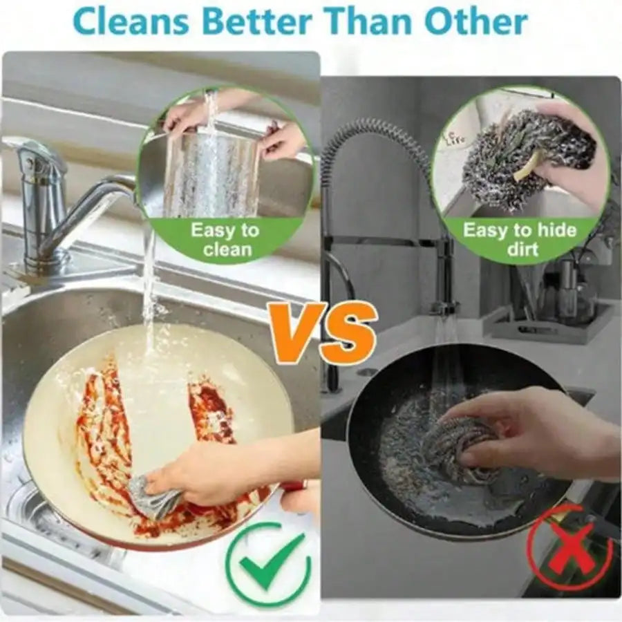 5/10/20Pcs Metal Wire Scouring Pads, Scratch‑Resistant Reusable Woven Cleaning Cloths Wet‑Dry Use For Pots Sink Stove Tableware Kitchen Use