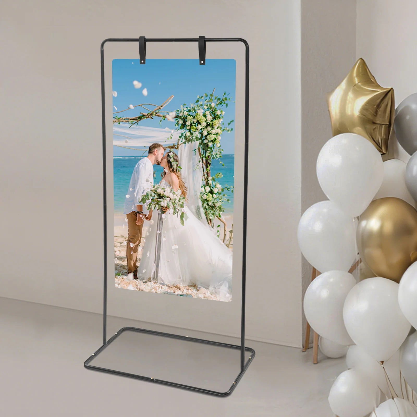 Wedding Sign Holder 175x80cm,Adjustable Display Stand for Wedding Sign Rectangular  Display Stand Wedding arch stand