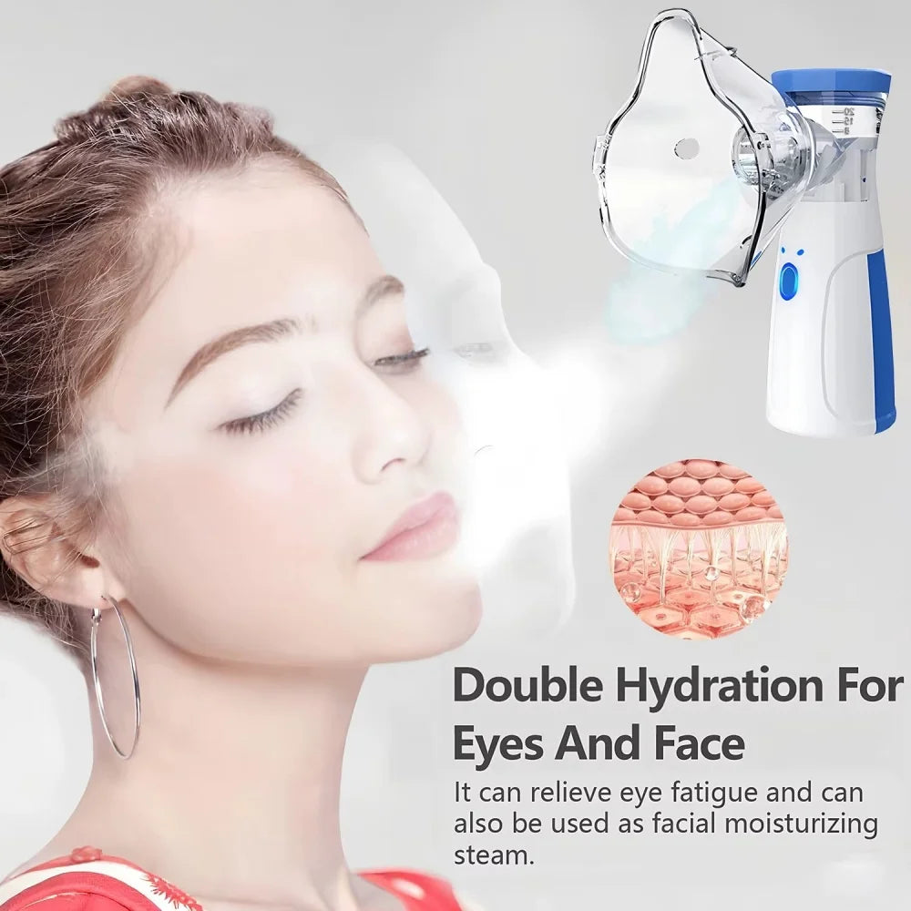 Mini Revitalize Facial Steamer and Humidifier 2-in-1 Nano Ion Mist for Skin Moisturizing Tool Air Moisturizing with Water Tank