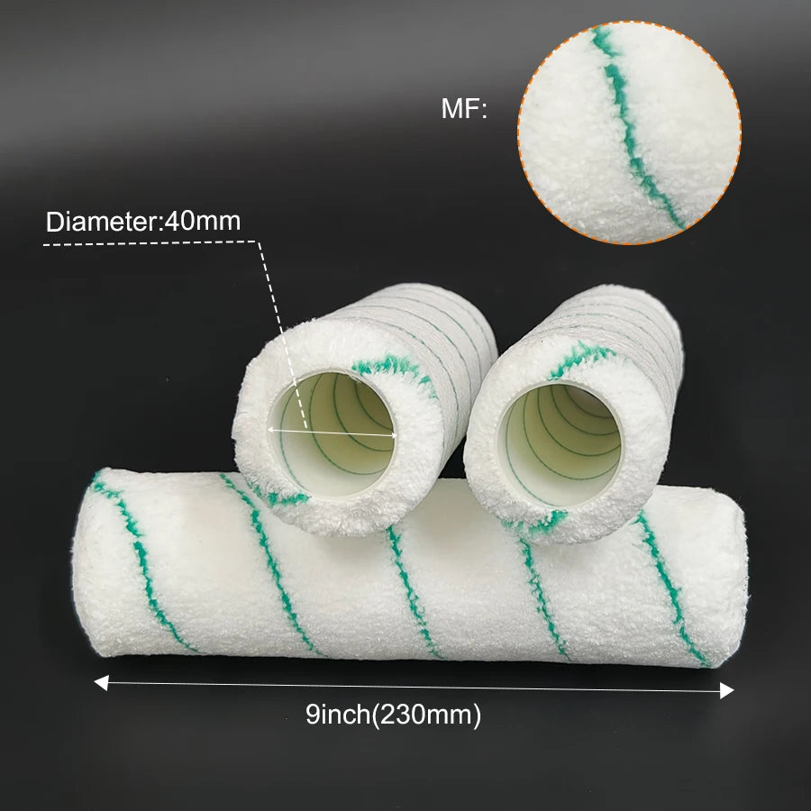 10PCS 9-inch X 1.5' Woven Microfiber Cage Paint Roller with Medium Pile