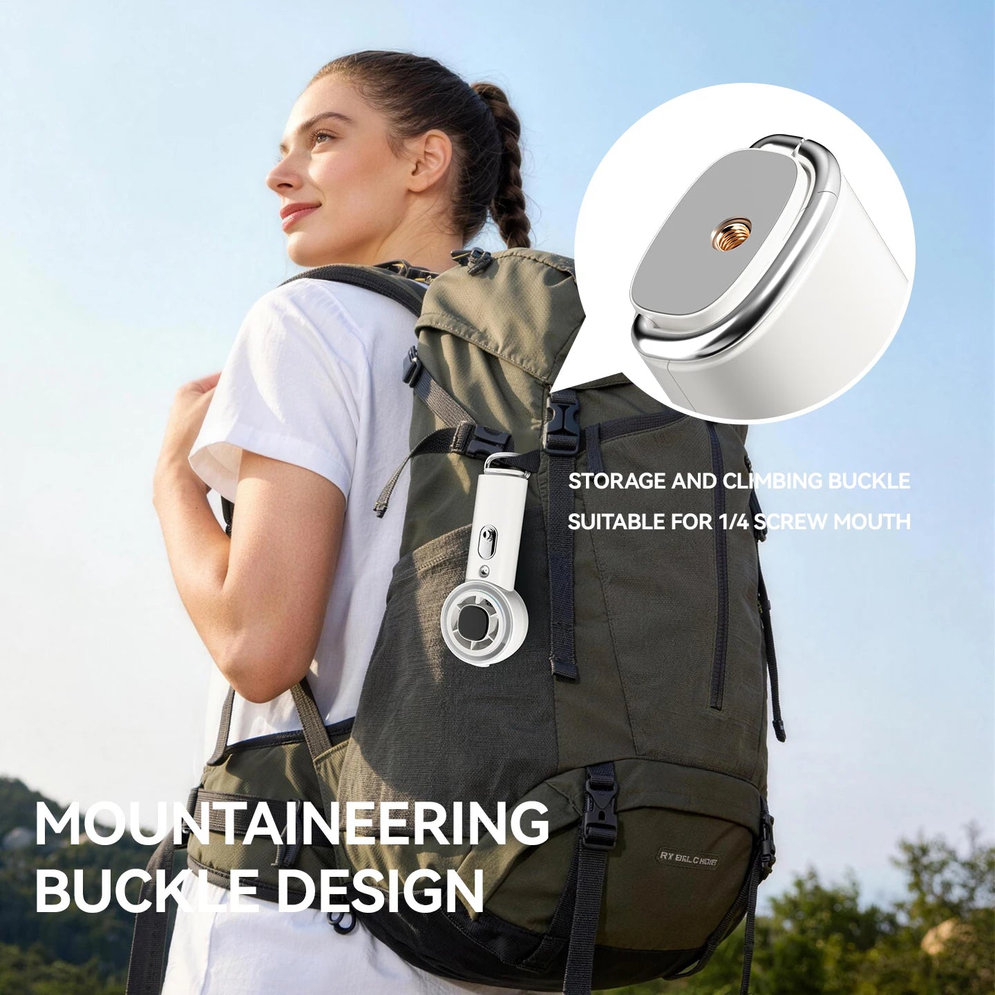 Handheld Fan with Mist Spray Cooling Portable Fan 4000mAh Battery 30ml Water Tank Personal Mini Fan for Camping Journey Travel