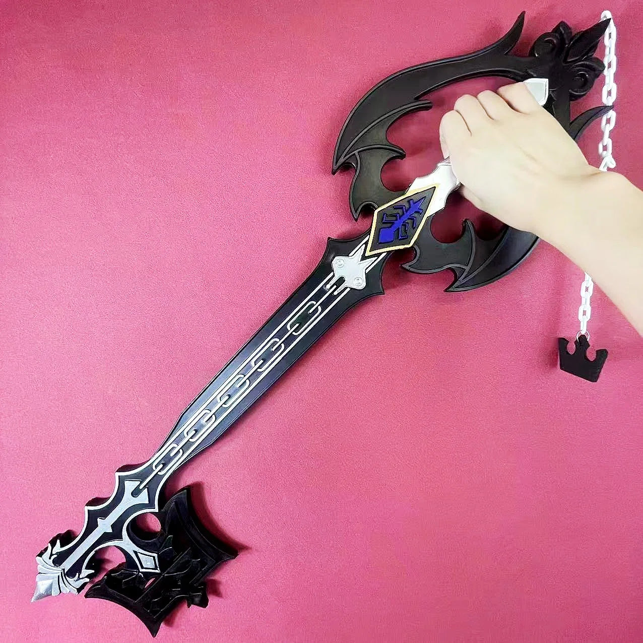 34inch Kingdom Hearts Katana Sora Key Sword Anime Cosplay Prop PU Knife Real Size Japanese Katana Original Samurai Sabre Toy