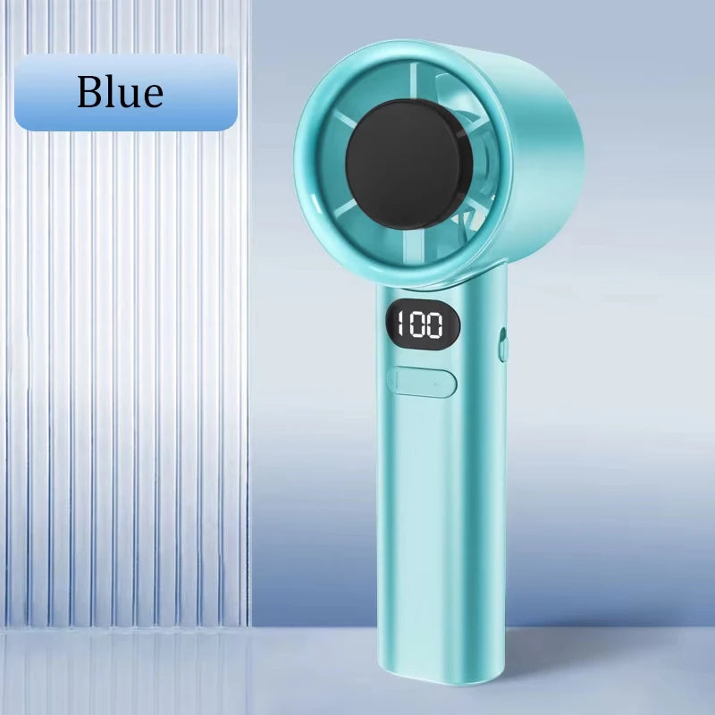 Lenovo 3000mAh Mini Handheld Fan 120 Speed Portable Bladeless Desktop Fans Rechargeable Instant Cooling LED Digital Display 2026