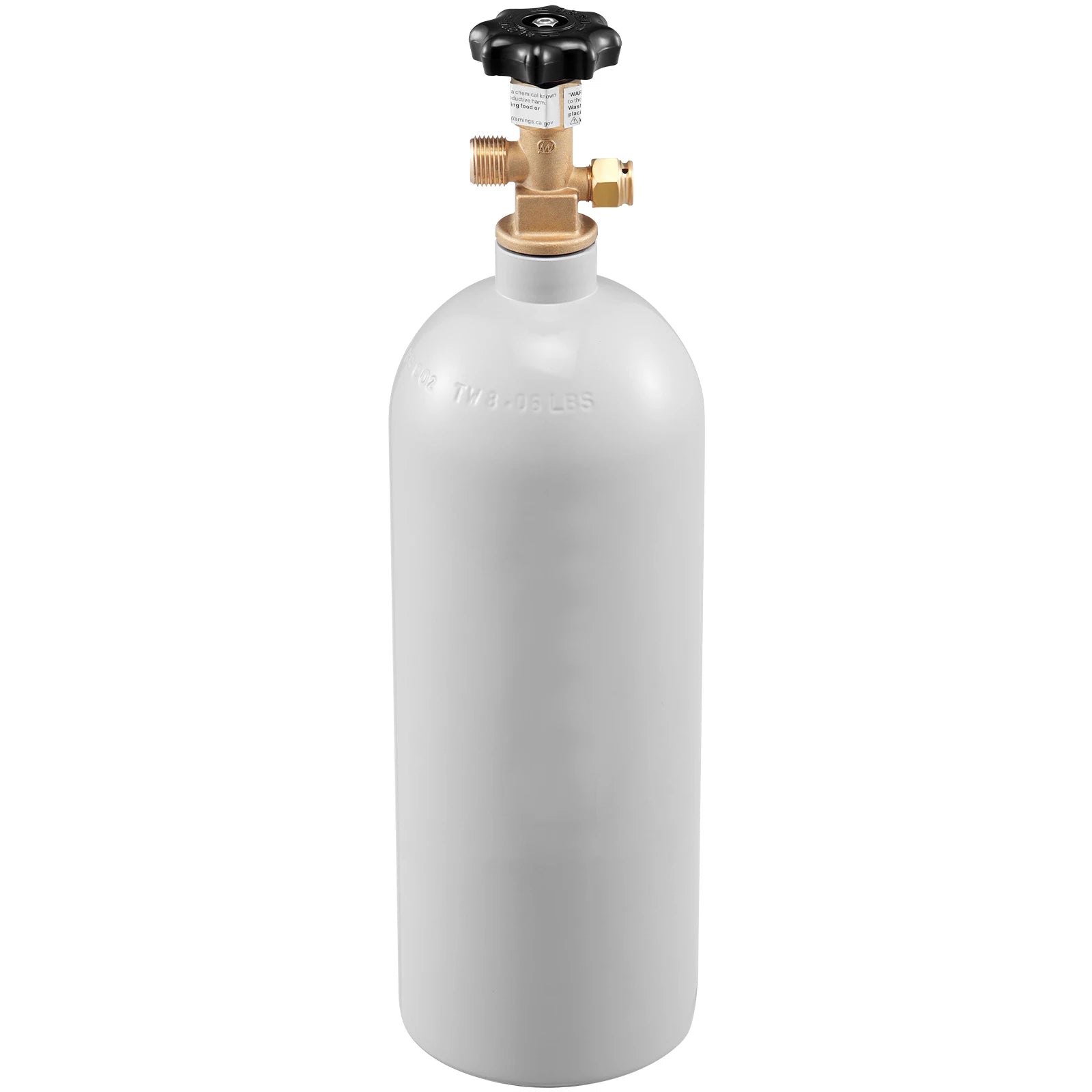 SucceBuy 5 Lbs CO2 Tank Aluminum Gas Cylinder Brand New CO2 Cylinder with Gray Spray Coating CO2 Tank with CGA320 Valve