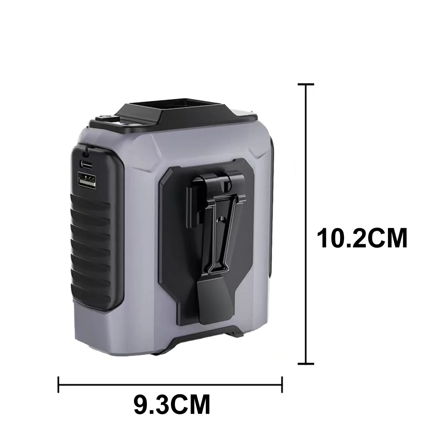 2026 New Portable Waist Fan with Power Bank LED Lighting Hanging Neck Fan 5 Speed Strong Airflow Cooling Fan for Outdoor Working
