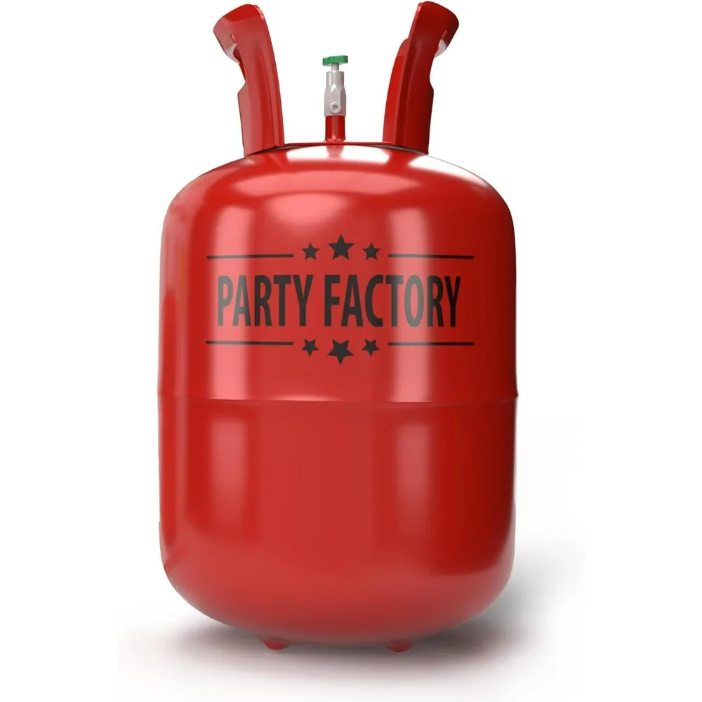 Party Factory 106 liq.gal Helium Tank Disposable Cylinder Bendable Valve For 50 Latex LED Foil Balloons Party Birthday Decor