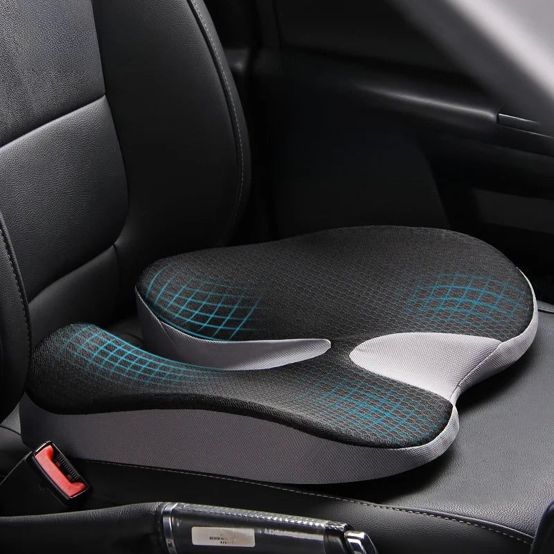 Mousse à Mémoire De Forme Coussin Support Coccygien Confortable Pour Bureau Voiture Soulagement Douleur