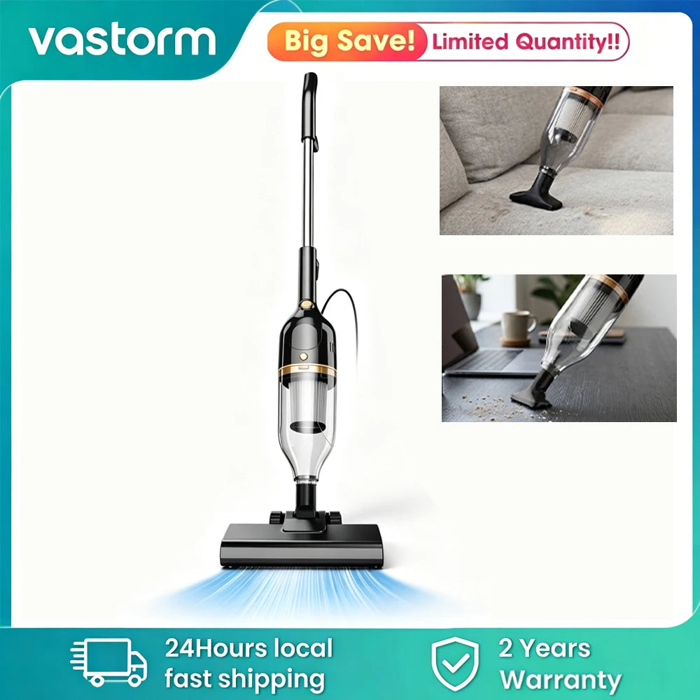Vastorm R7 Corded Stick Vacuum Cleaner 600W 20Kpa Powerful 3 in 1 Lightweight Cleaner Low Noise Efficient Cleaning for Hardwood Floor Carpet Pet Hair Clean