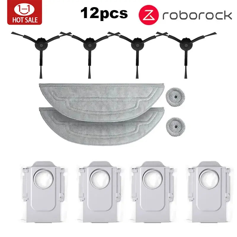 Roborock S8 MaxV Ultra robot Vacuum Cleaner Accessories mop Choth vacuum bags Side Brush Filter Replaceable Spare Parts