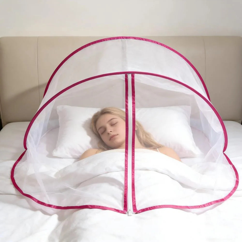 Portable folding mosquito net, no installation, mosquito and fall prevention, household headboard cover, encrypted mesh