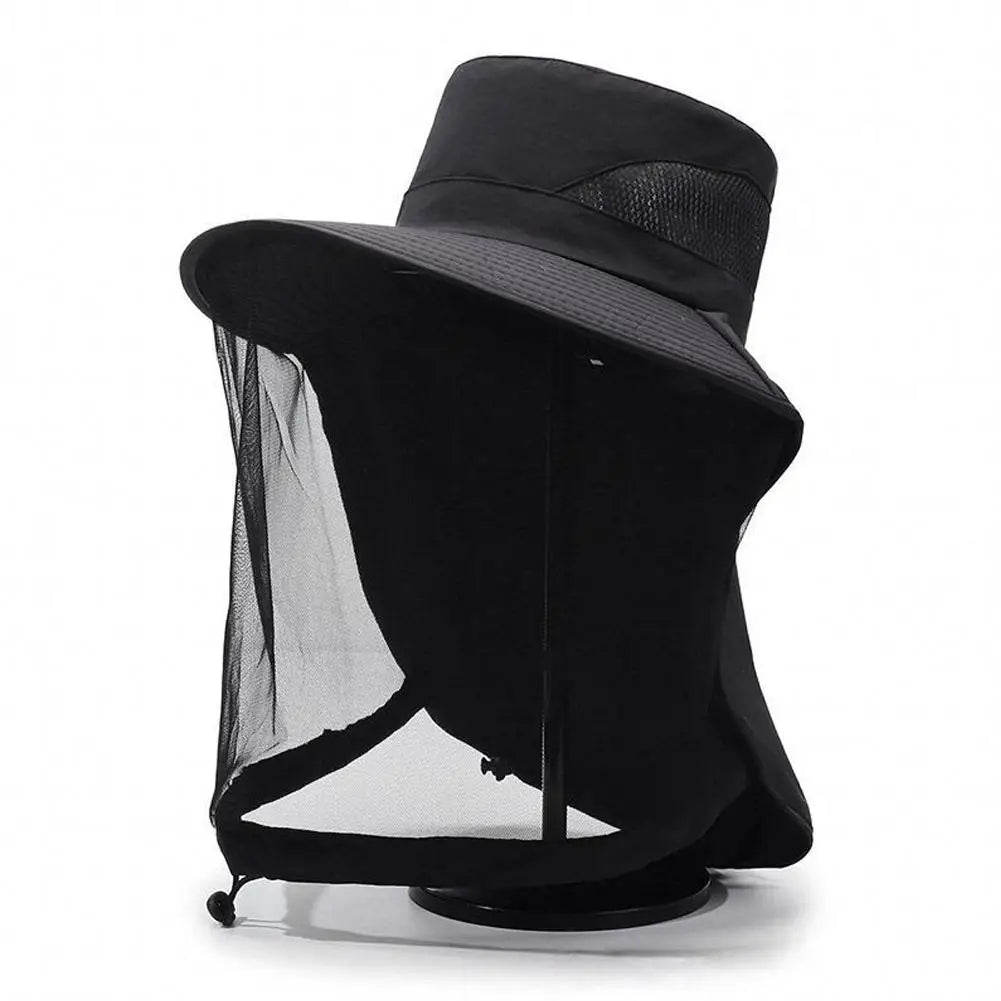 Women's Anti Bee Hat Breathable Mesh Mask Hidden Head Net And Neck Mosquito Proof Hat For Men Women Outdoor