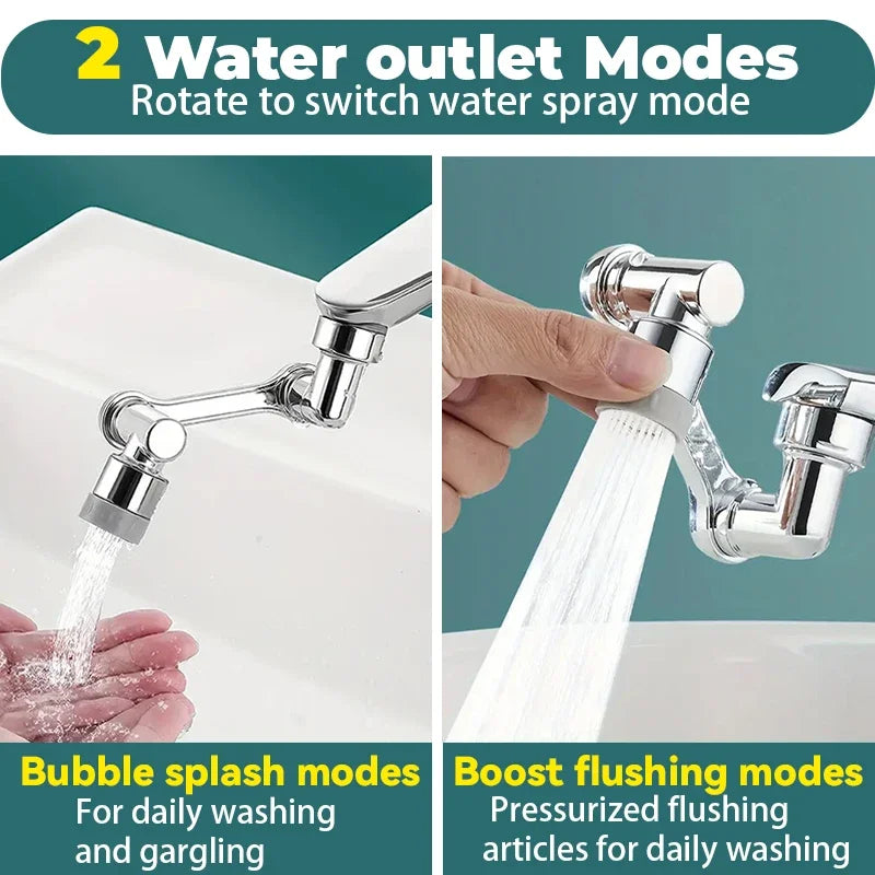 Faucet Extender Robotic Arm 1080° Rotating Universal Faucet Head Swivel Faucet For Kitchen Bathroom Sink