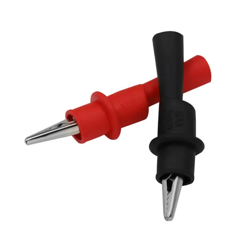 Multimeter Tester Accessories 2 Red and Black Wire Clips Ac/Dc Rated 10A 1000V Suitable for Multimeter Tools