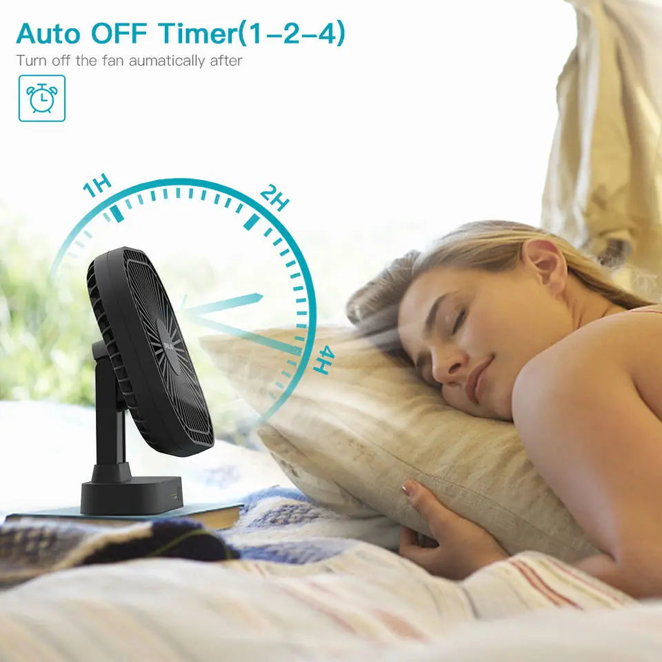 OPOLAR 5000mAh Table Mini Fan with Magnet Base Portable Personal Usb Small Fan Silent Wind