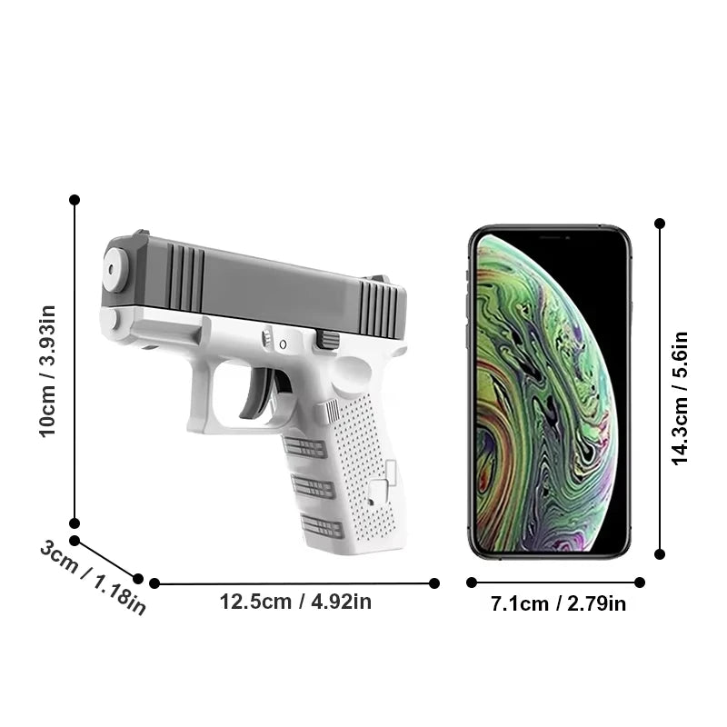 Rechargeable Electric Water Gun, Automatic & Manual Dual Mode Water Blaster, 32 FT Long Range Water Toy for Kids Adults