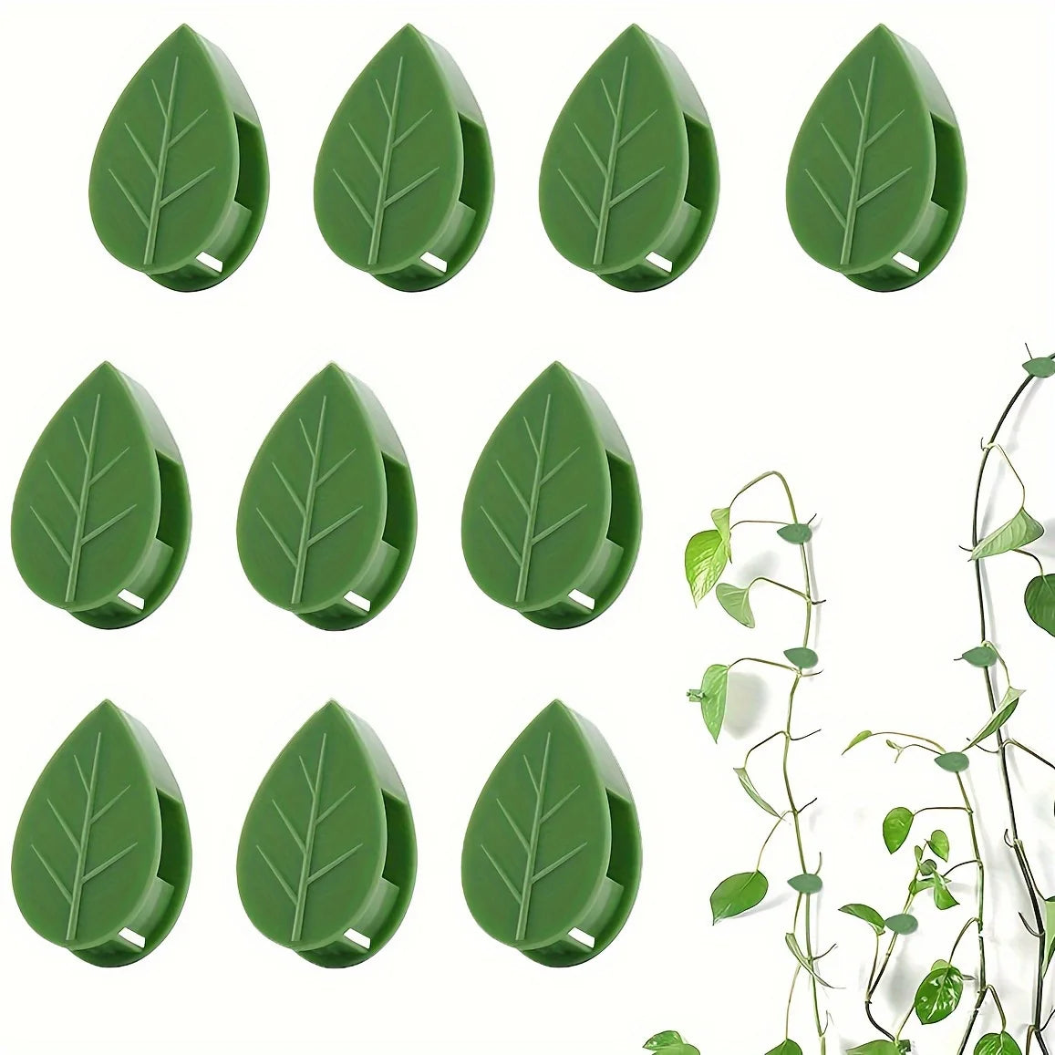 10pcs, Plant Climbing Wall Fixture Clips, Self-adhesive Plant Fixing Hook, Sticky Plant Fixing Clip For Plant Garden Pothos Vine