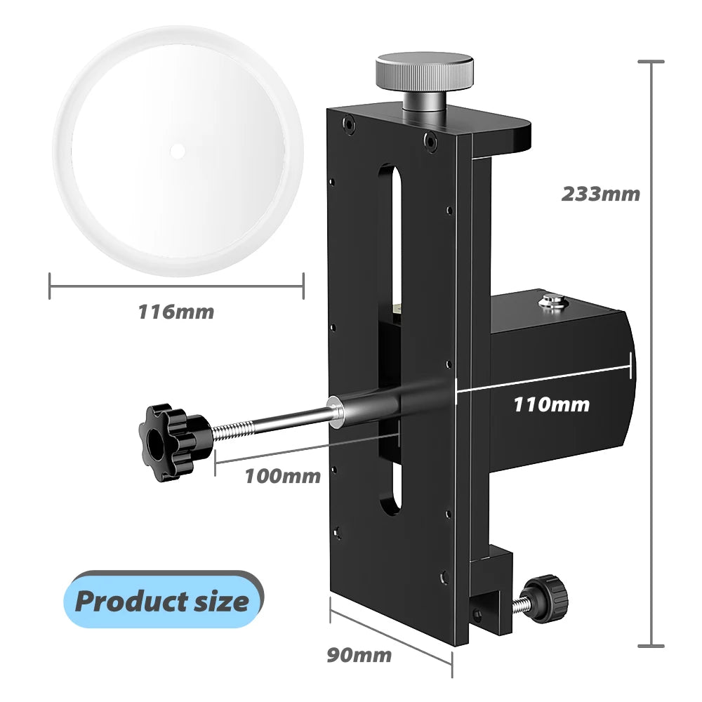 Record Rotat Bracket 2 Revolutions/Min With 6 Transparent Waterproof Clips 100V-240V Adapter For More than 6L Ultrasonic Cleaner
