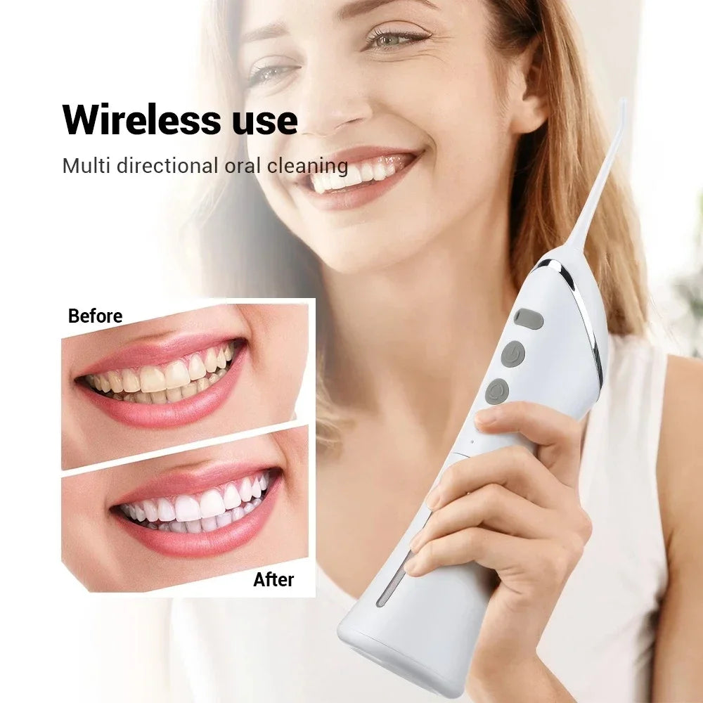 TINSOL Electric Water Flosser, High-Pressure Water Jet Flosser, Electric Toothbrush, USB Charging, Gum Care, Jet Dental Cleaner