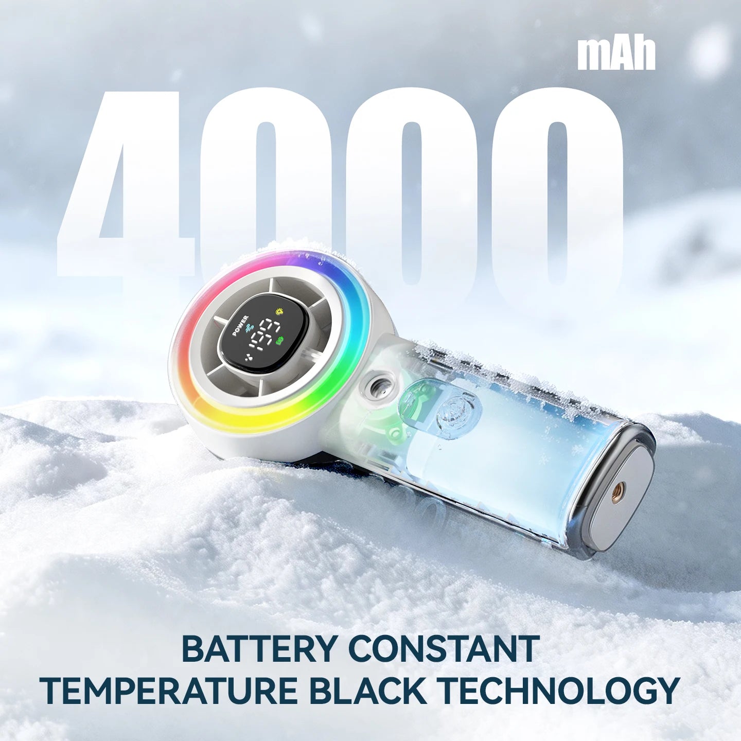 Handheld Fan with Mist Spray Cooling Portable Fan 4000mAh Battery 30ml Water Tank Personal Mini Fan for Camping Journey Travel