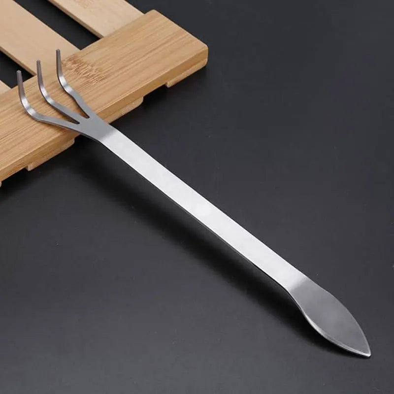 Stainless Steel Root Rake Hand-held Bonsai Potted Anti-rust Rake Loosen The Soil Bonsai with Rotating Soil Gardening Tools