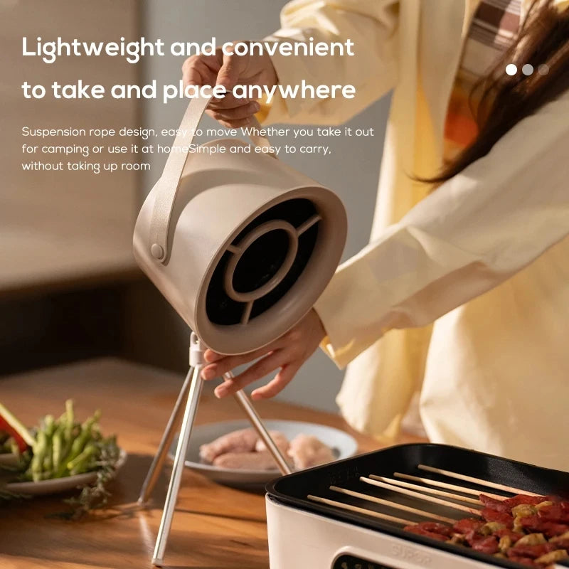 2025 New Portable Exhaust Fan Small Kitchen Hood Extractor Barbecue USB Supply Desktop Range Hoods Mini Suction Cooker Hood