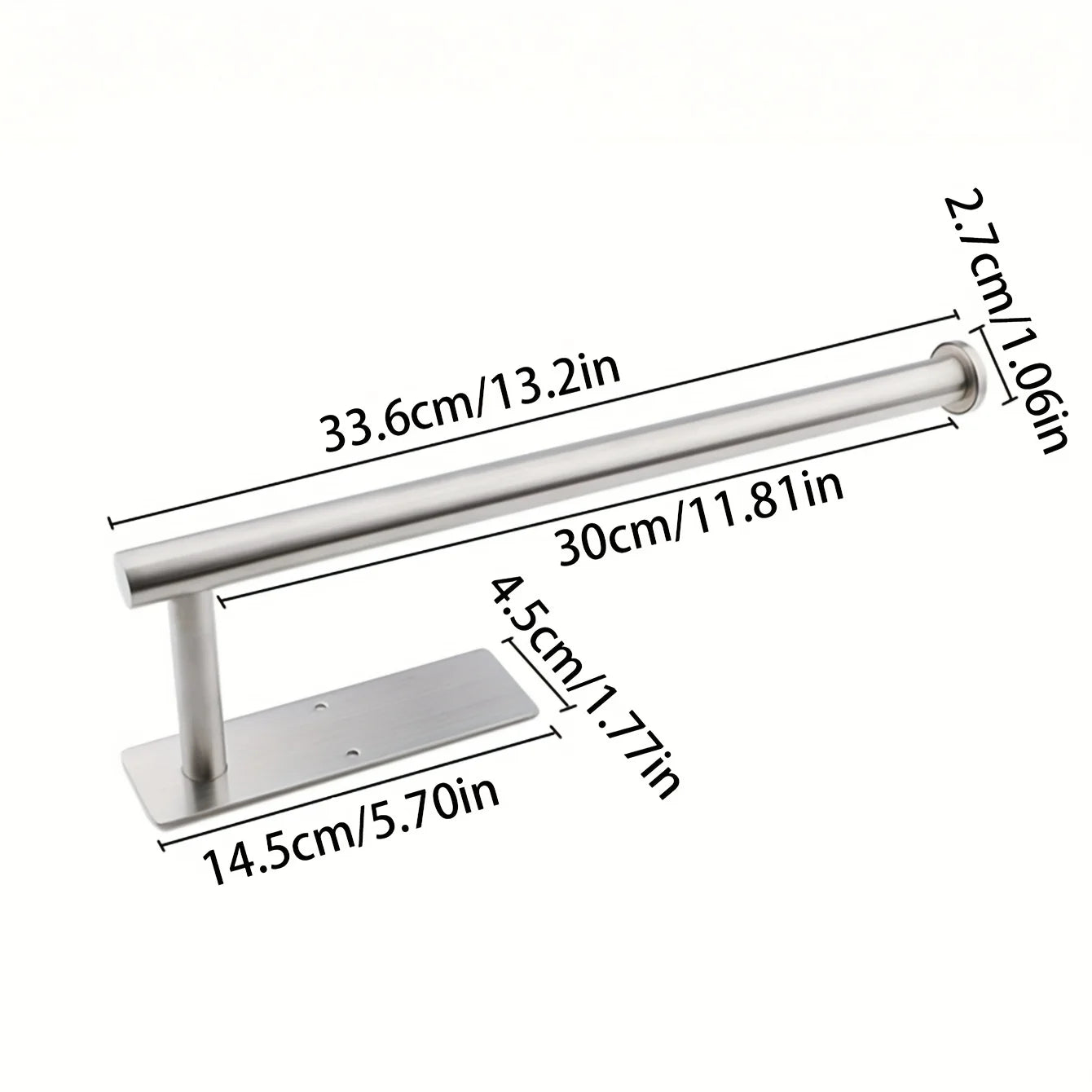 Stainless Steel Tissue Holder - Wall Mounted, Self-Adhesive Or Drilled, Easy To Install, Perfect For Kitchen And Bathroom Use
