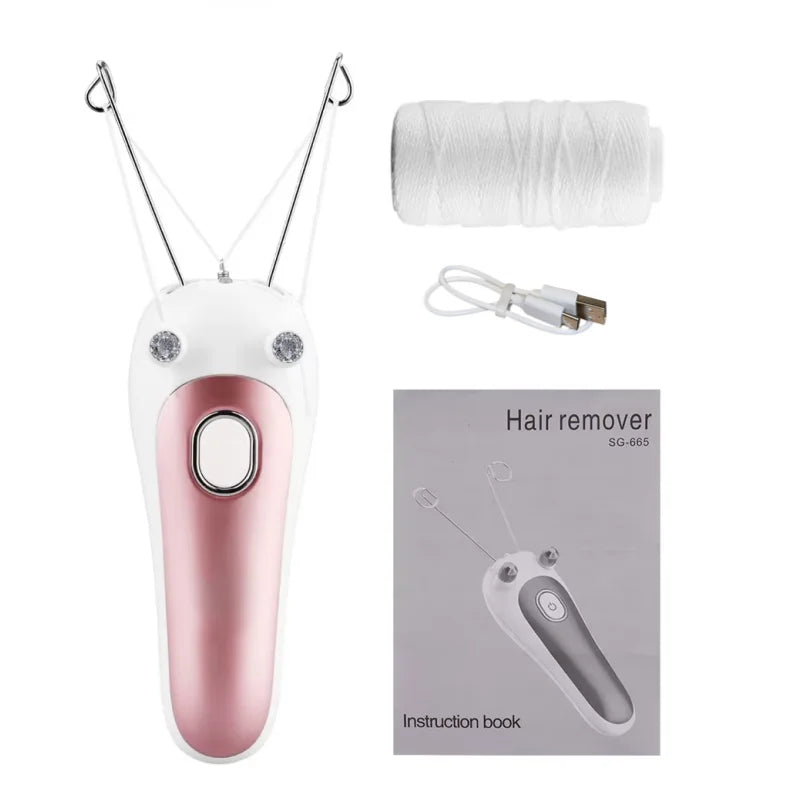 Electric Threading Epilator Women Painless Facial Body Hair Remover Cotton Thread Portable for Face Leg Arm Body Free Shipping