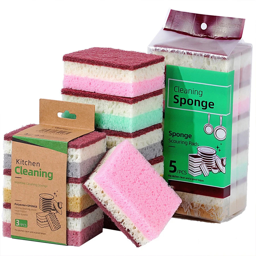 High Density Sponge Cleaning Cloth, Dishwashing Cloth, Non Greasy Kitchen and Catering Supplies, Sponge Brush, Pot and Bowl