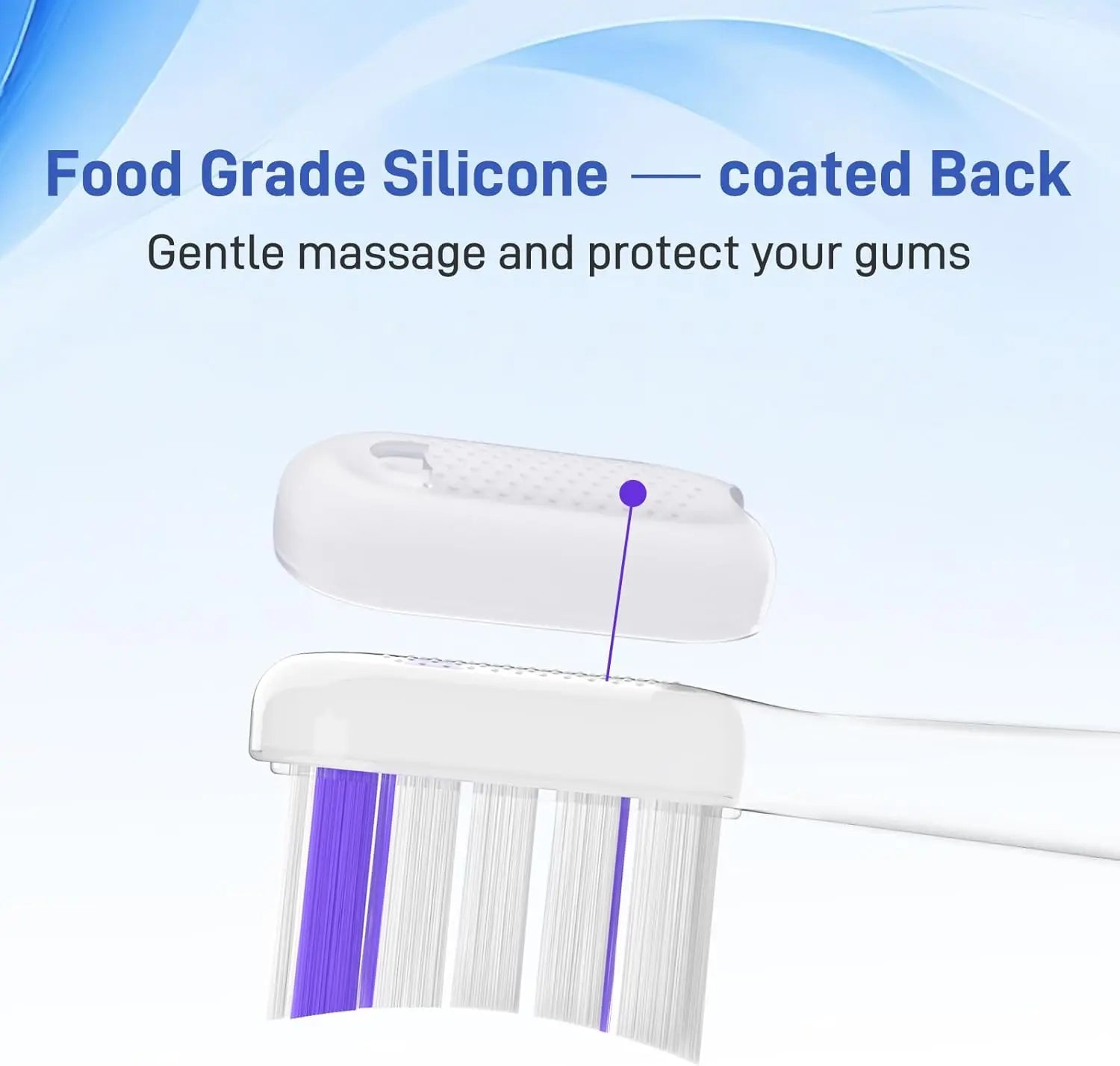 10 Pcs/Pack Replacement Toothbrush Heads For Laifen Wave Electric Toothbrush, Cleansing and Brightening , Transparent