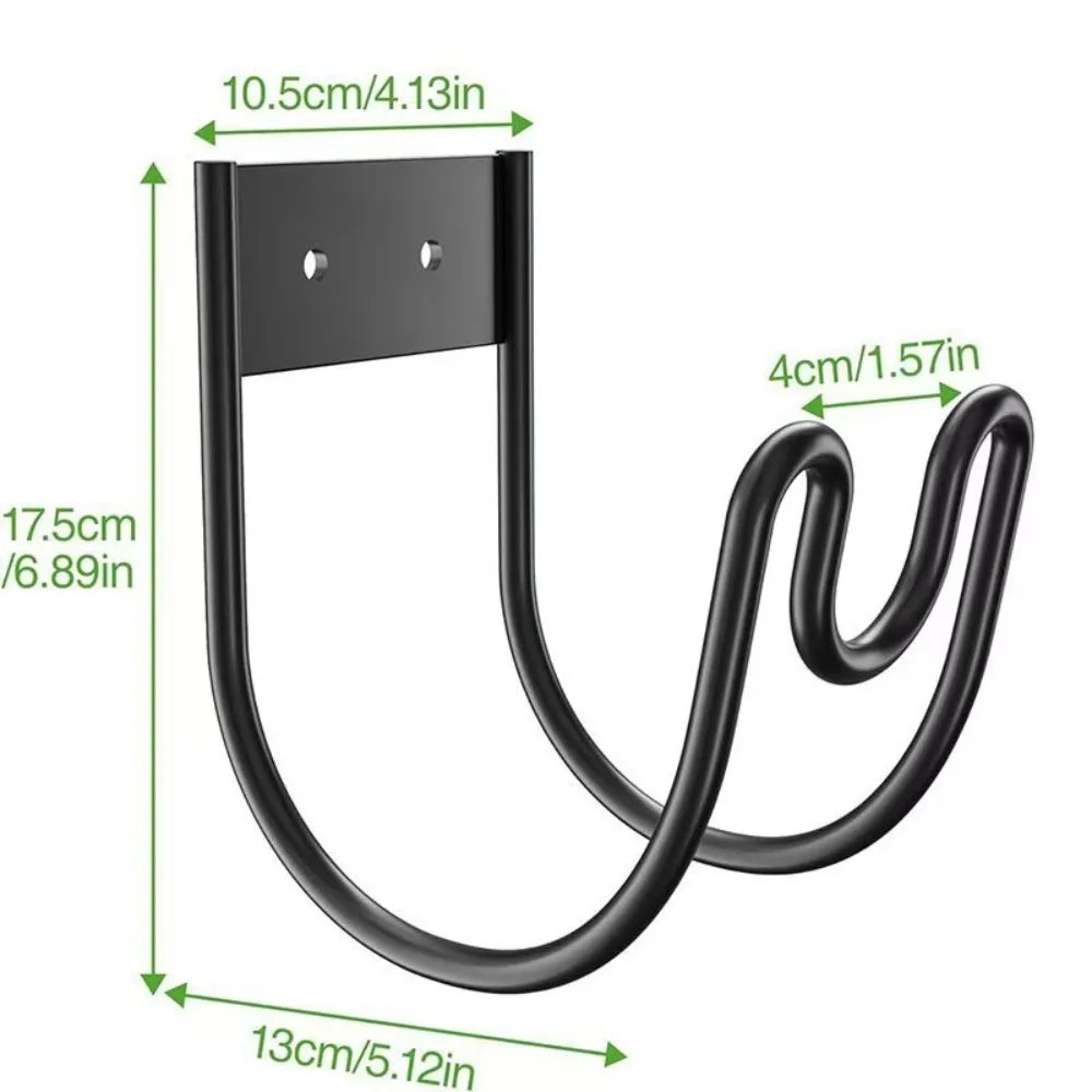 Durable Iron Metal Garden Hose Hanger Wall Mounted Easy Installation Garden Water Pipe Hook Storage Hook Outdoor Storage
