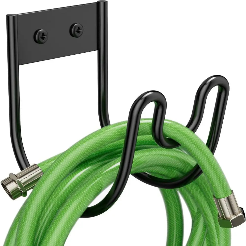 Durable Iron Metal Garden Hose Hanger Wall Mounted Easy Installation Garden Water Pipe Hook Storage Hook Outdoor Storage
