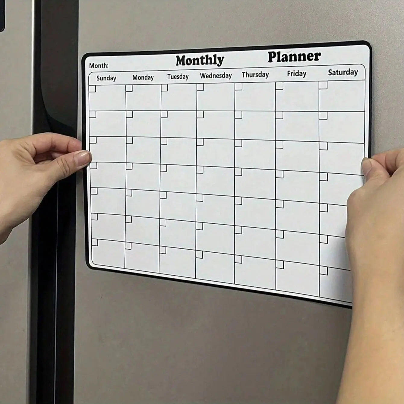 1/2Pcs Magnetic Refrigerator Dry Erase Calendar Monthly Planner Whiteboard Record Message Board Memo Pad Kitchen Fridge Decor