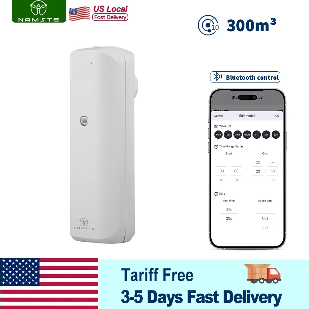 NAMSTE Plug in Oil Diffuser Smart Bluetooth Scent Diffuser Waterless Aromatherapy for Hotel Rooms Aroma Diffuser Up to 500 SQFT