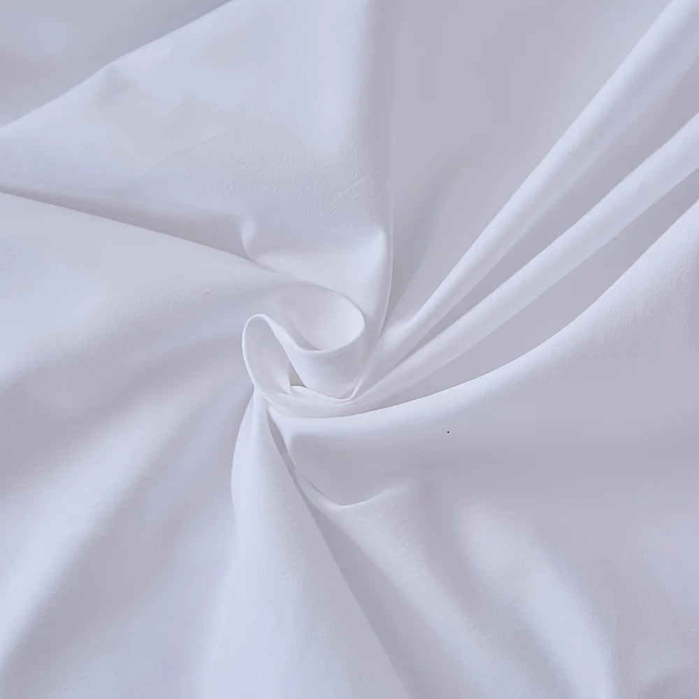3/4pcs Solid Beding Set, Waterproof Fitted sheet & Bed Sheet & Pillowcases Soft, Queen, KIng, Full, Twin Size