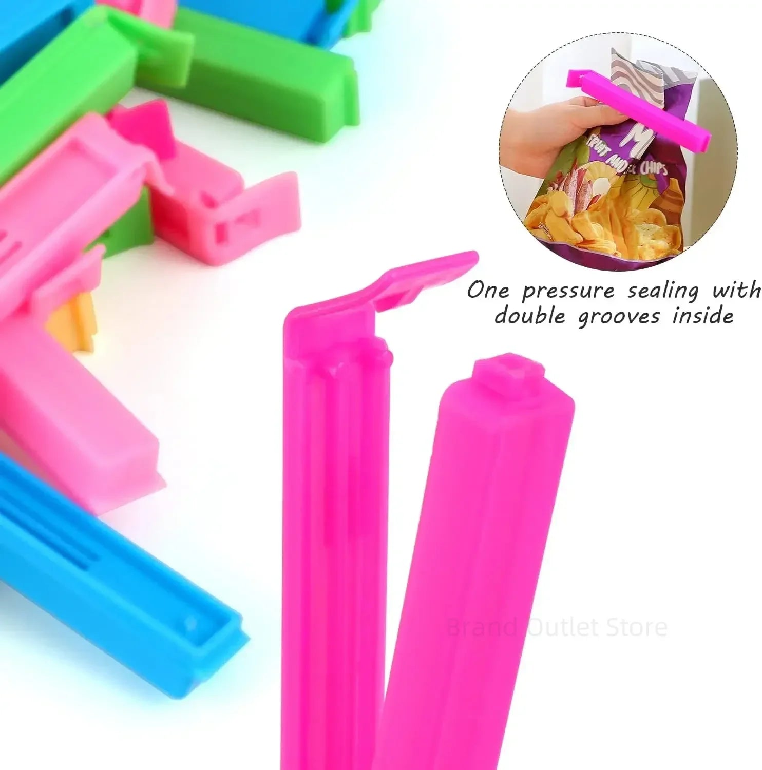 10/20PCS Kitchen Storage Food Snack Seal Sealing Bag Clips Sealer Clamp Plastic Tool Kitchen Accessories Food Bag Clips