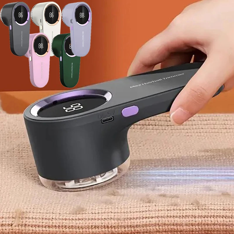 USB Charging Hair Ball Trimmer, Portable Clothing Hair Remover with Digital Display, Clothes and Pants Hair Removal Device