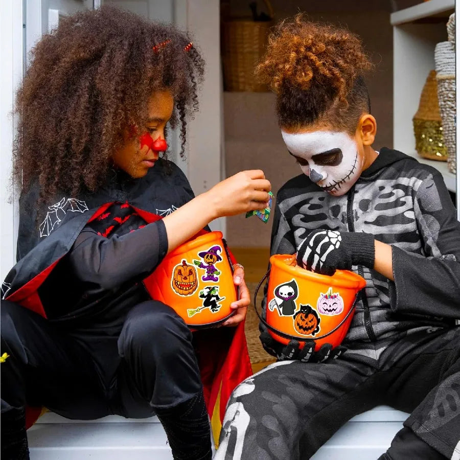 100Pcs Halloween Pumpkin Theme Stickers Bulk Vinyl Waterproof Halloween Holiday Party Decorations for Teens Adults Perfect for