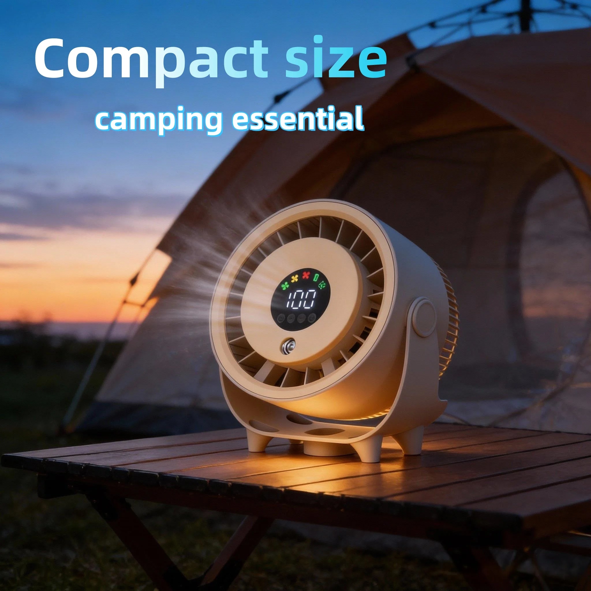 New Portable Misting Desk Fan, 100 Speeds Turbo Table Fan with Digital Display, 6.3 Inch USB Rechargeable Quiet Desktop Misting Fans for Bedroom Office Travel Kitchen Low Noise, 120° Rotating Wall-Mounted Design for Home, Of