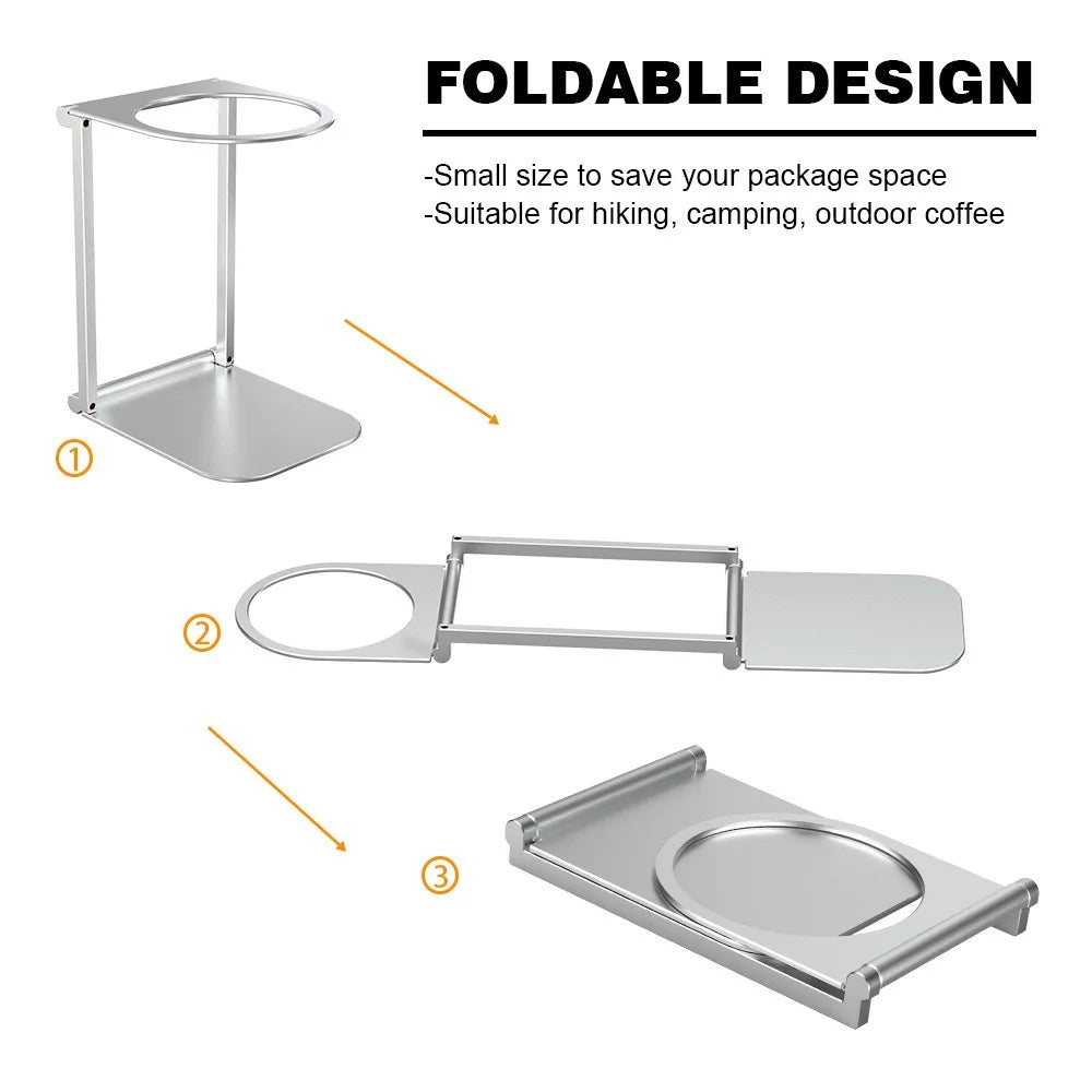 HOMEFISH Foldable Aluminum Alloy Coffee Drip Holder Stand Support for Wireless Electric Portable Espresso Machine Accessories