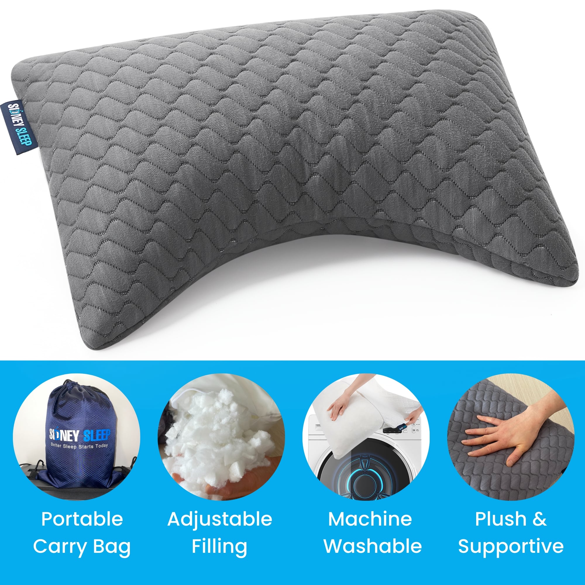 Bamboo Curve Mini (Travel Size) Pillow
