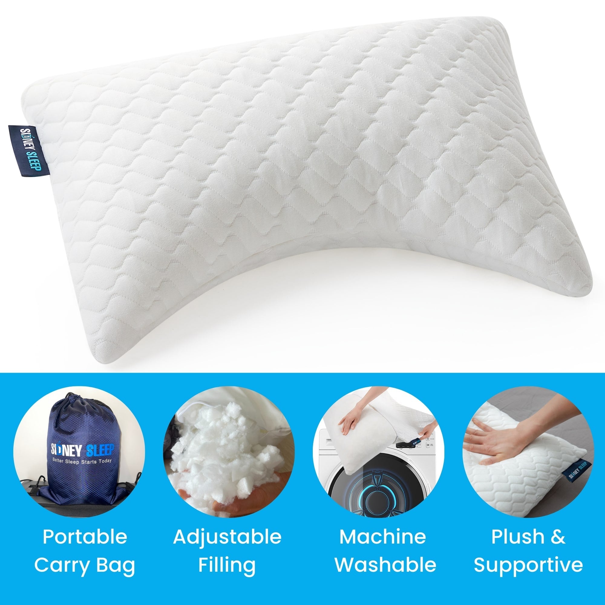 Bamboo Curve Mini (Travel Size) Pillow
