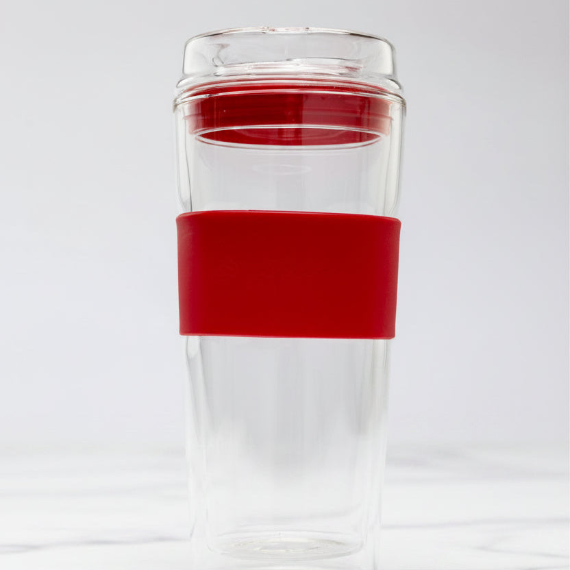 SipLux® Glass Travel Cup with Lid