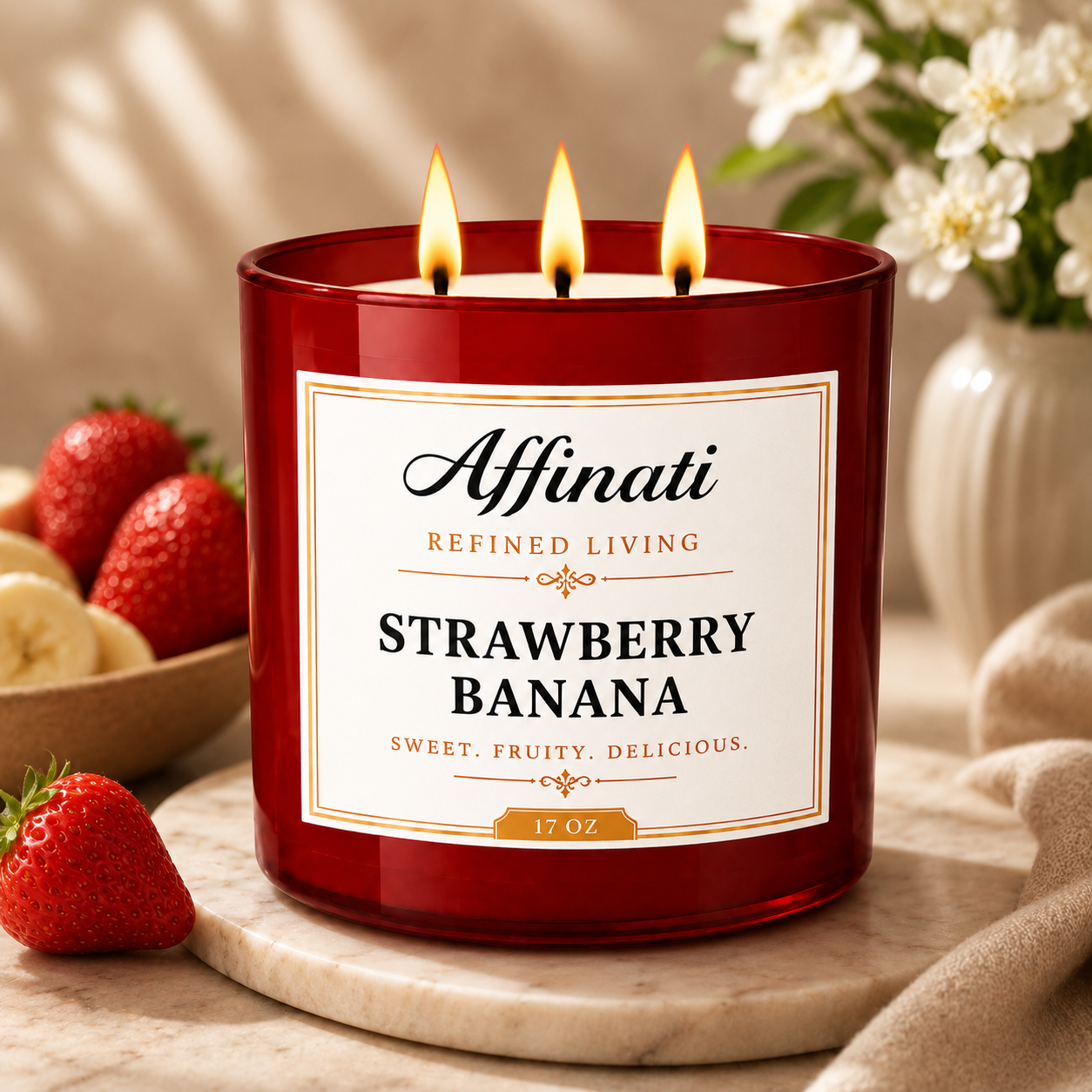 Strawberry Banana 3-Wick Candle