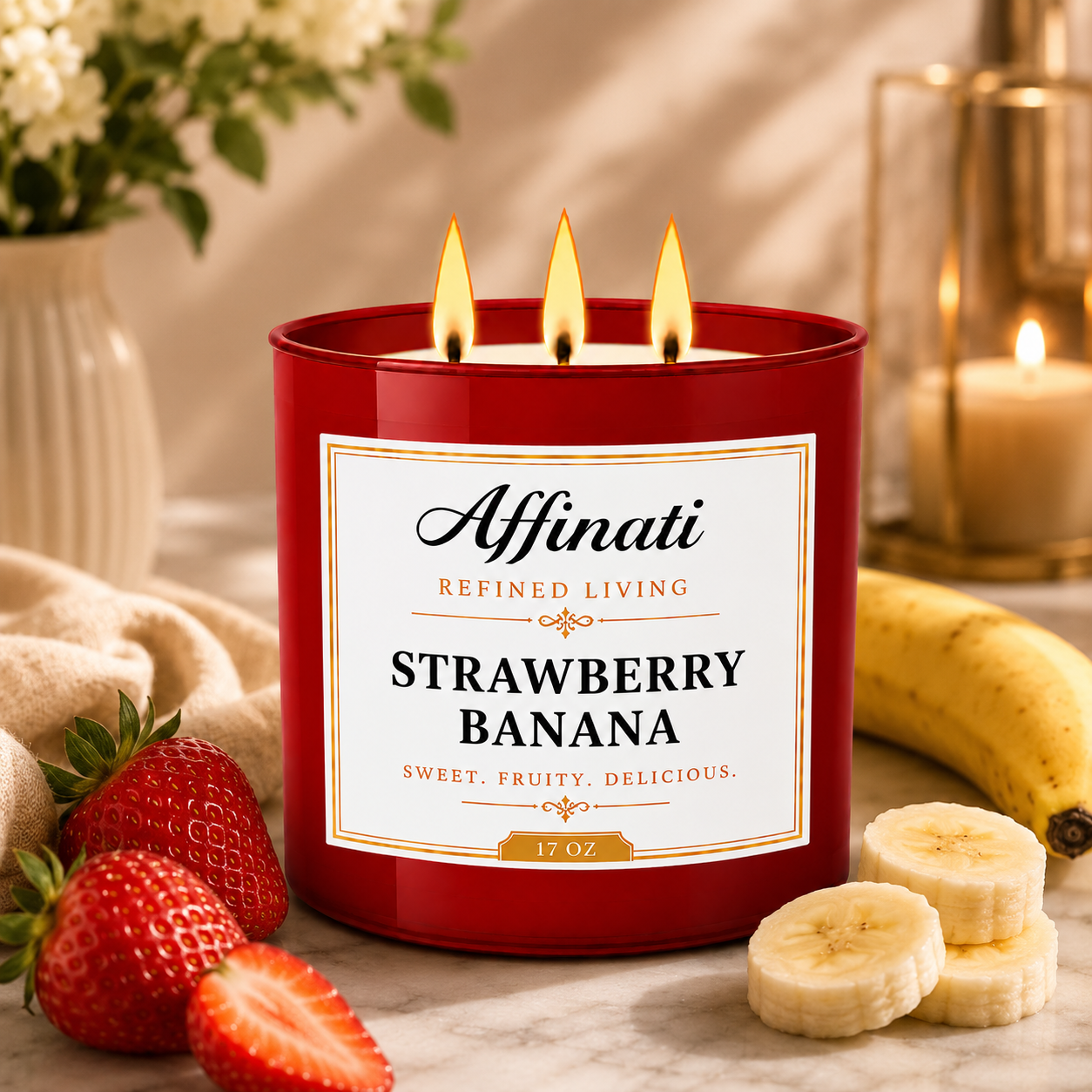 Strawberry Banana 3-Wick Candle
