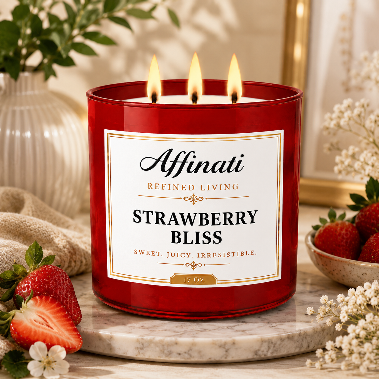 Strawberry Bliss 3-Wick Candle